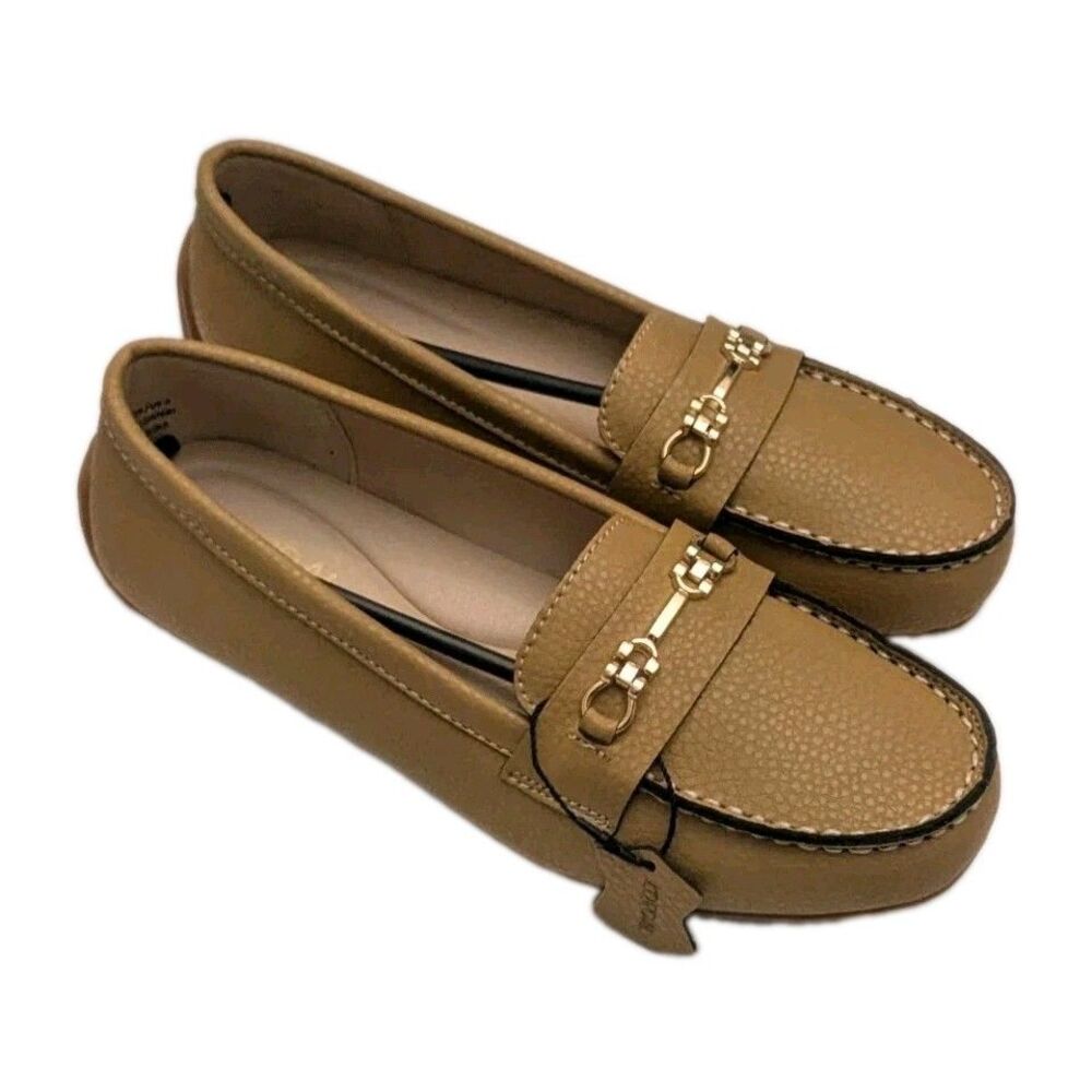 KORDAL Leather  Penny Loafers Women 8 Texturesd Lightweight Yellow NWOT